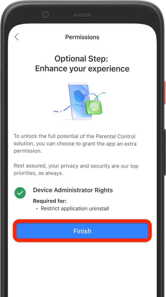 Bitdefender Parental Control Upgrade on Android - Finish