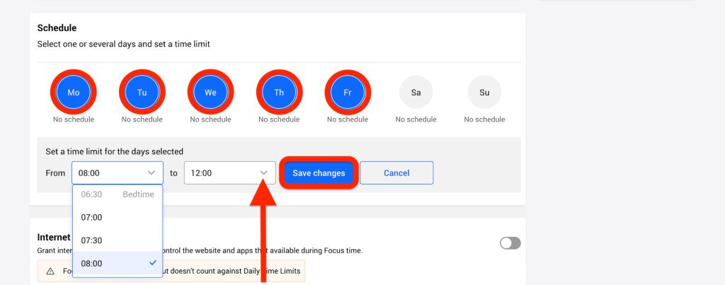 Routines Schedule