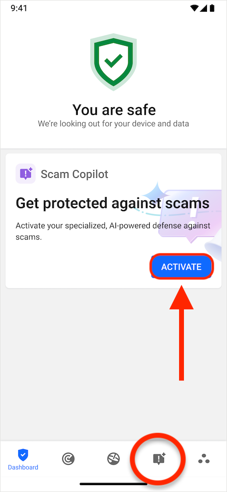 Scam Copilot auf Android einrichten